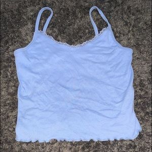 Mesh crop top blue trendy